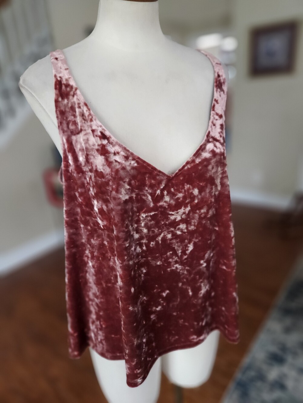 H&M Crushed Velvet Tank Top Large